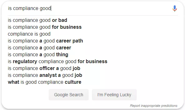 Pencarian kepatuhan di Google