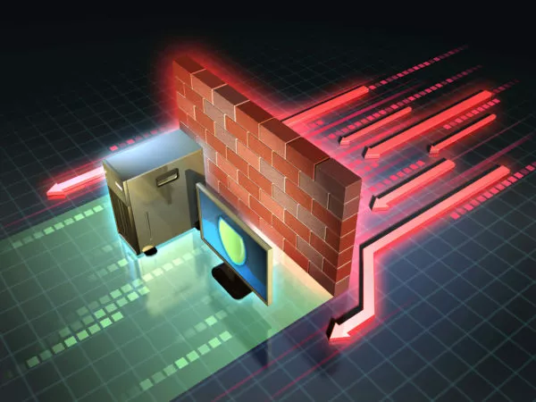 Visualização de um firewall WordPress