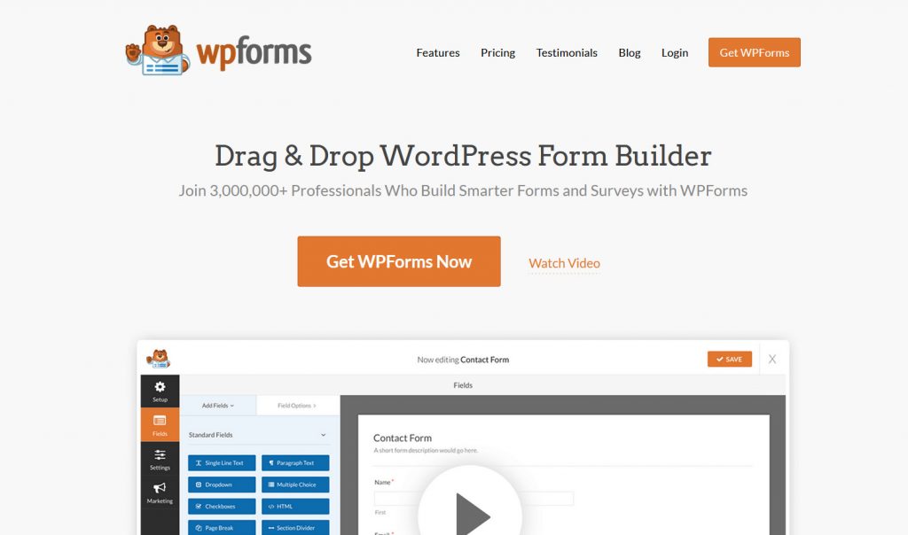 WordPressに最適な連絡フォーム-WPforms