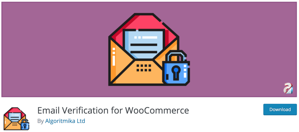 WooCommerce eklentisi için E-posta Doğrulaması