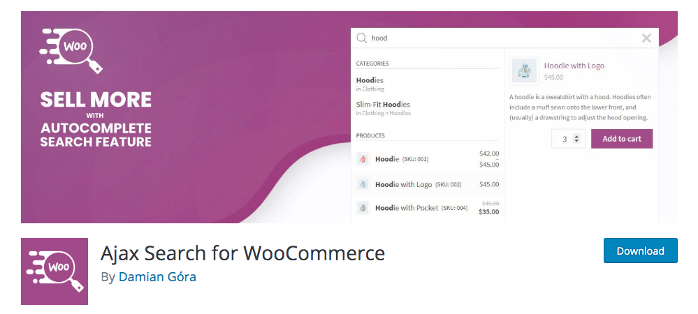 최고의 WooCommerce 제품 검색 플러그인 - AJAX 검색