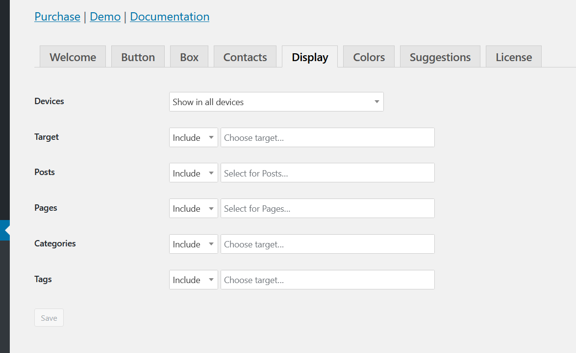 configuración de pantalla