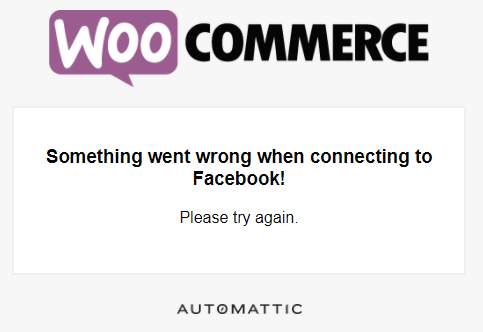 Facebook untuk WooCommerce tidak berfungsi - Ada yang tidak beres