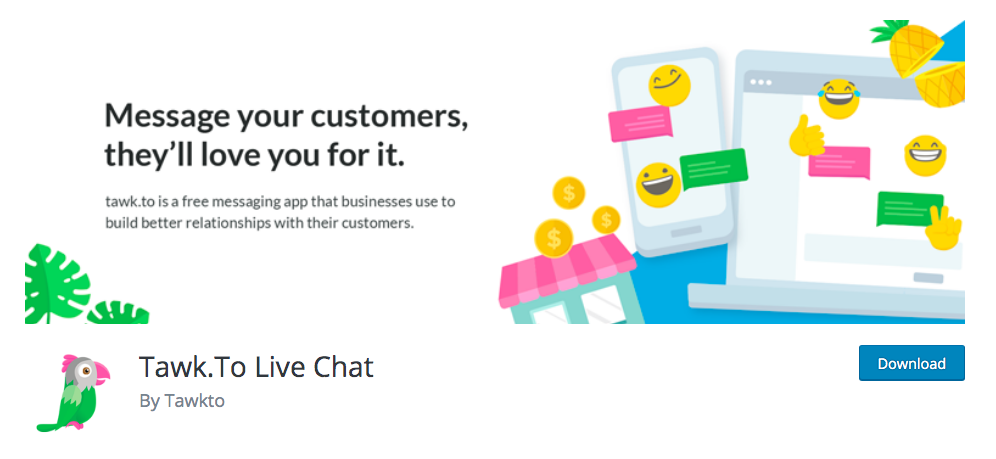 cel mai bun chat live gratuit woocommerce - tawk.to