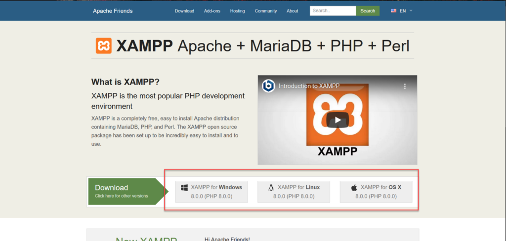 XAMPP os