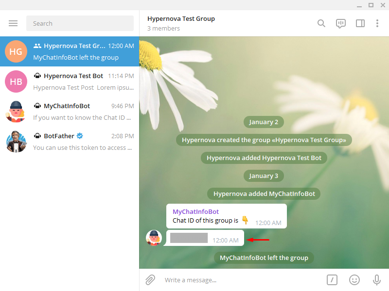 أضف Telegram إلى WordPress - احصل على معرف الدردشة الجماعية