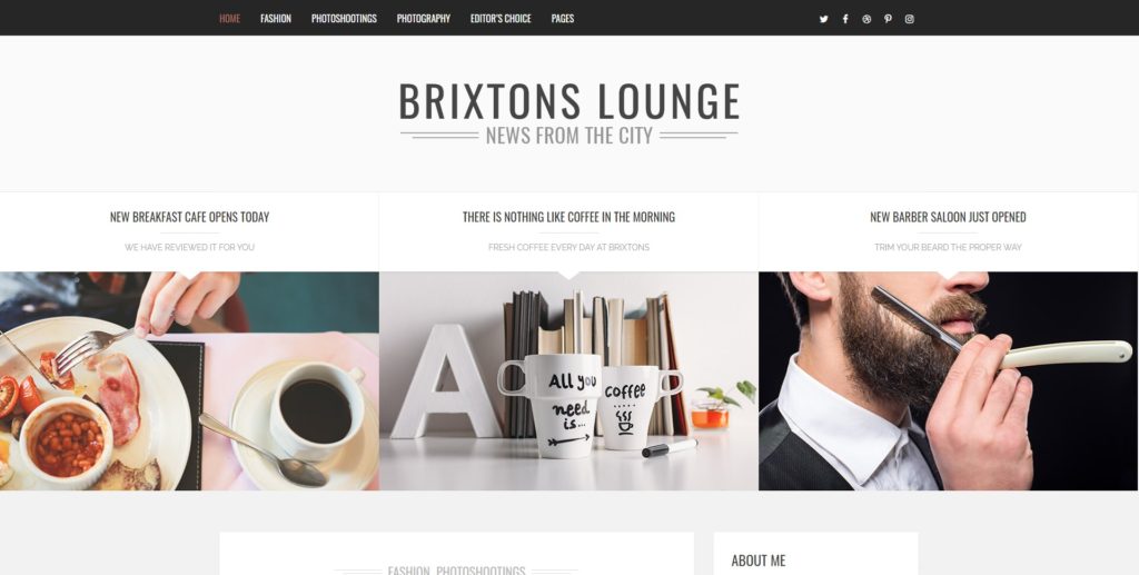 Brixton najlepsze motywy WordPress na instagramie