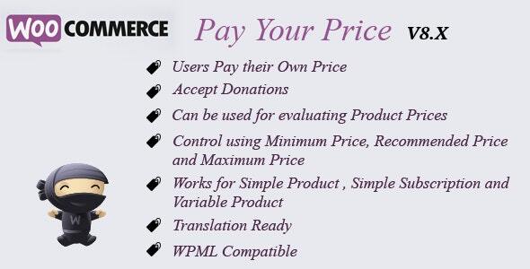 WooCommerce دفع السعر الخاص بك