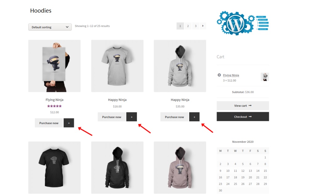 快速查看圖標自定義 woocommerce 類別頁面