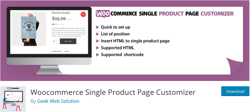 woocommerce製品ページをカスタマイズするためのプラグイン-シングルページカスタマイザー