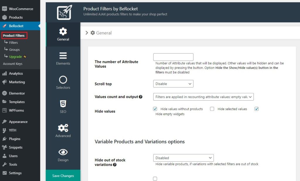 Defina suas preferências para o plug-in