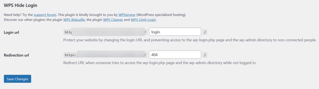 personalizza la pagina di accesso di wordpress - wps nasconde le opzioni di accesso