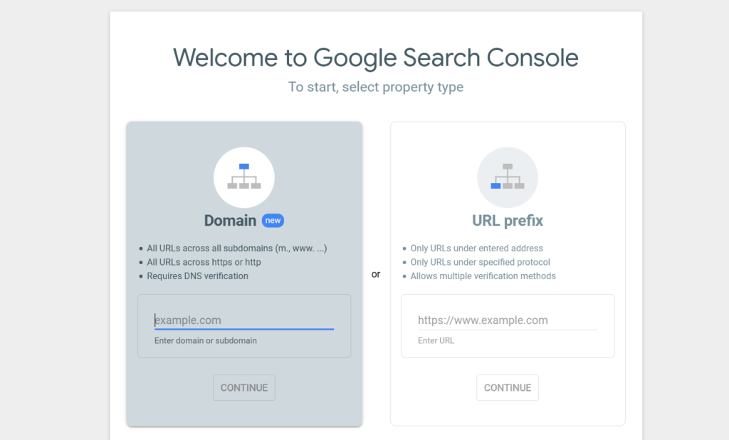 dodaj witrynę WordPress do Google Search Console - gsc home