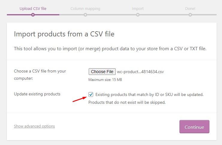 Importuj produkty z pliku CSV