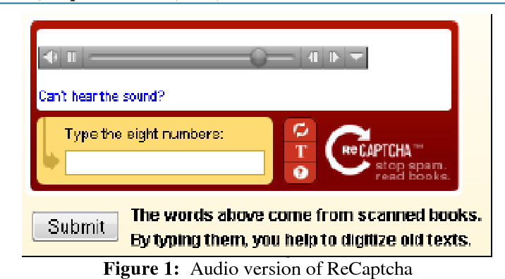 audio captcha