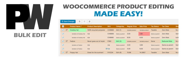 Modifica in blocco di PW WooCommerce