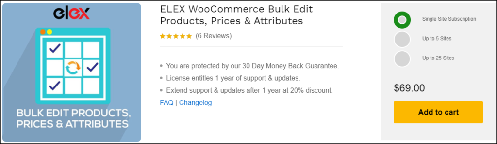 ELEX WooCommerce Advanced Bulk Edit prodotti, prezzi e attributi