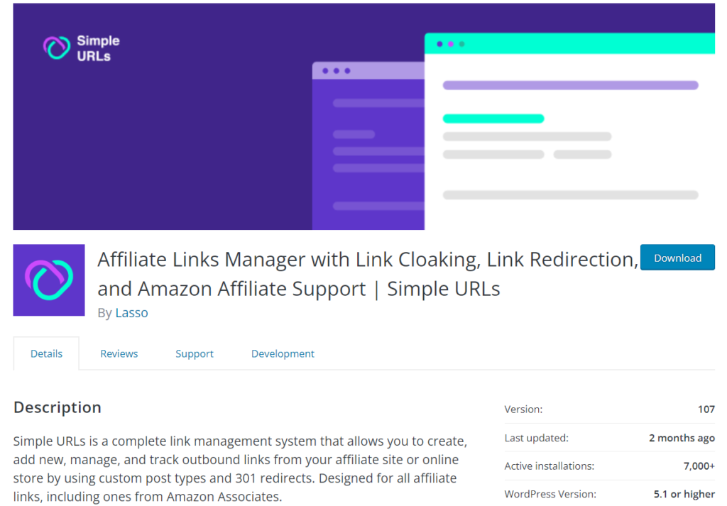 plugin di cloaking dei link di affiliazione - URL semplici