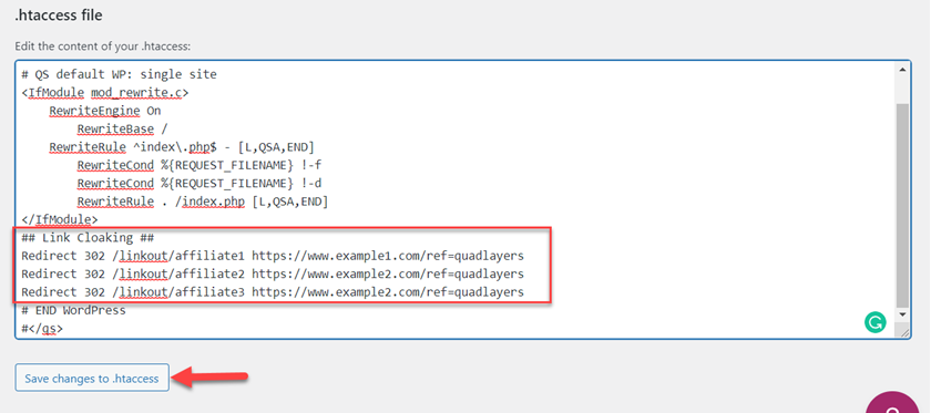cloak link di affiliazione in WordPress - cloaking dei link ai file .htaccess