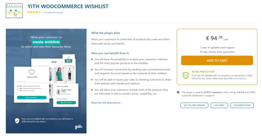 yithwoocommerceウィッシュリスト公式サイトwoocommerceにウィッシュリストを追加