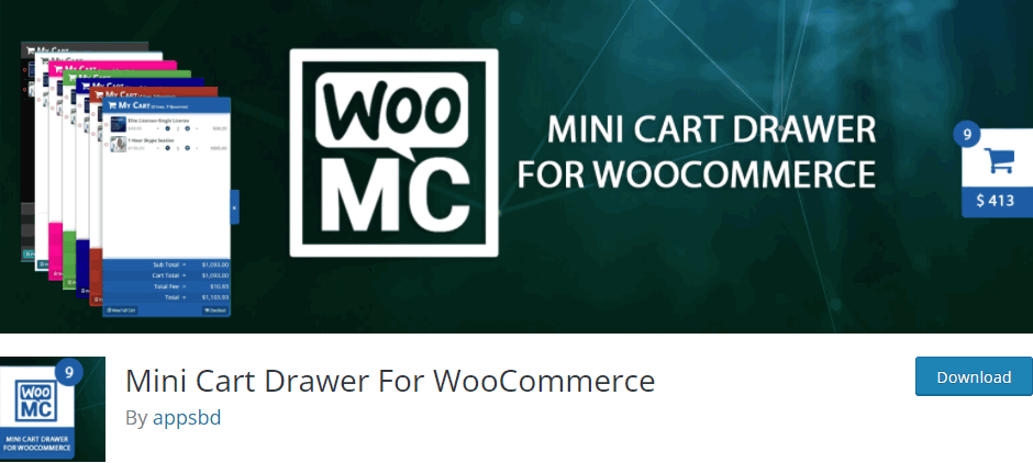 woocommerce 미니 카트 플러그인 - 미니 카트 서랍