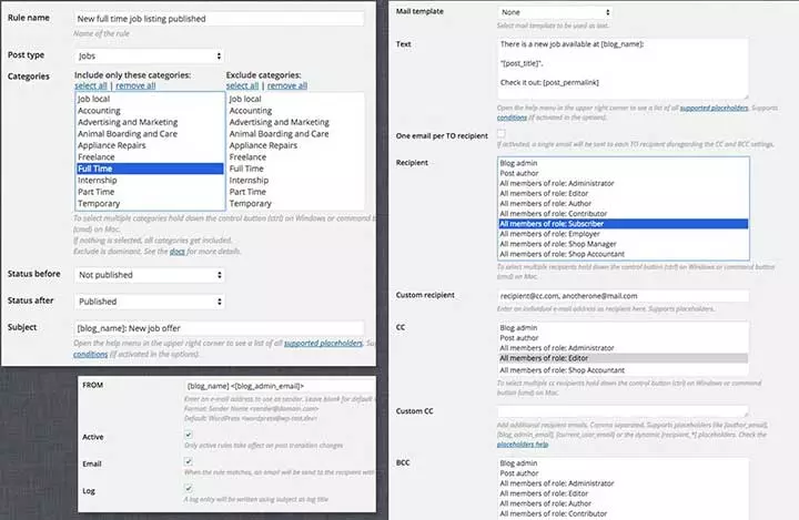 Notificateur de statut de publication