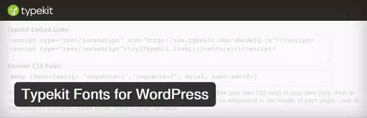 Font Typekit untuk WordPress