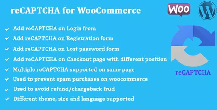 reCAPTCHA pour WooCommerce