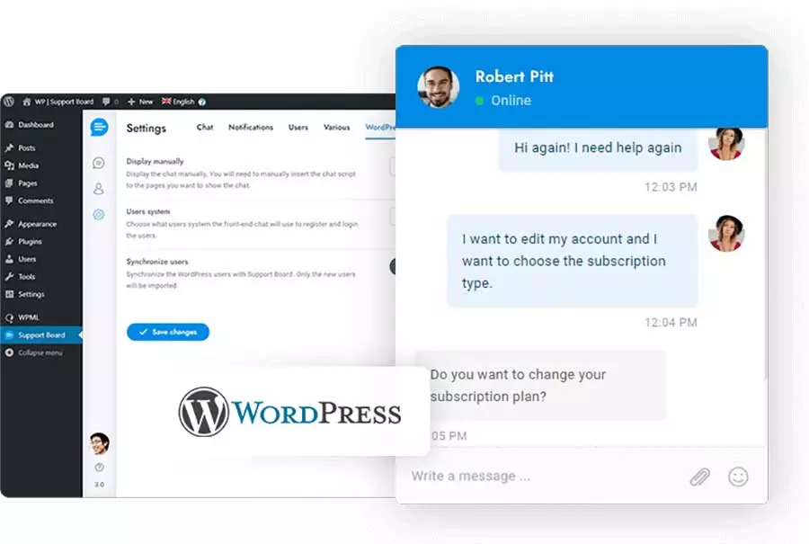 Доска поддержки Плагин WordPress