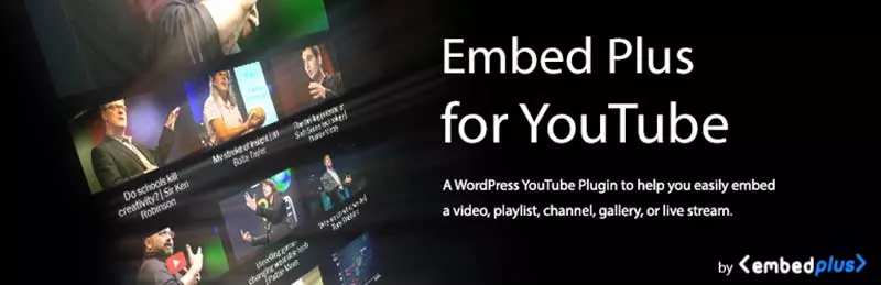 YouTube Embed Plus เครื่องเล่นวิดีโอ WordPress