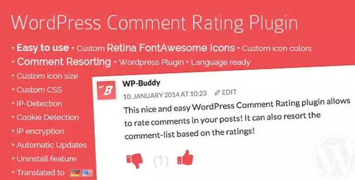 Plugin d'évaluation des commentaires WordPress