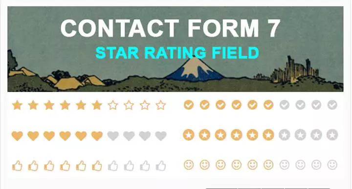 Formulario de contacto Campo de calificación de 7 estrellas