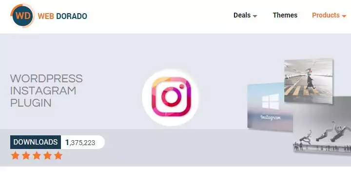 Complemento WD de alimentación de Instagram de Web Dorado