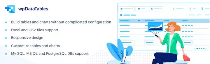 wpDataTables Tables and Charts Manager สำหรับ WordPress