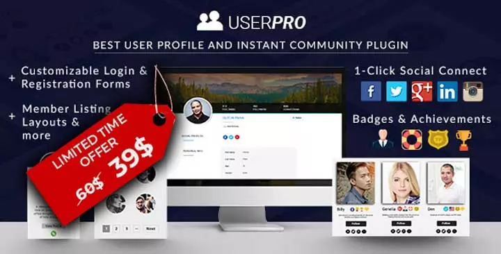 UserPro WordPress 社交登录插件