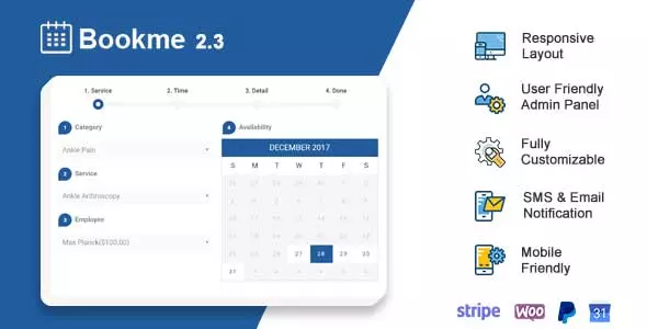 Bookme WordPress 預約插件