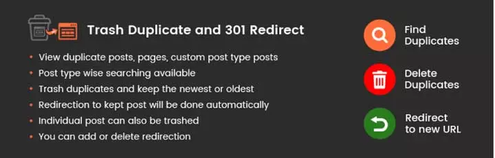 ถังขยะซ้ำและ 301 Redirect