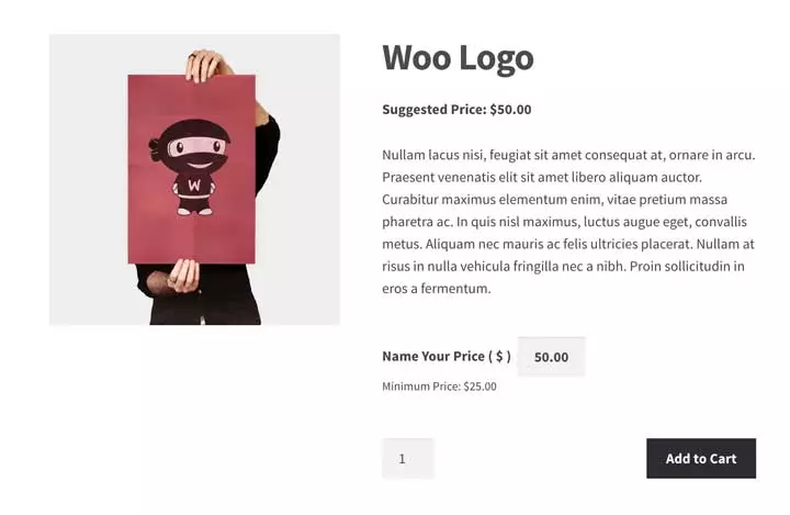 WooCommerce nombre su precio