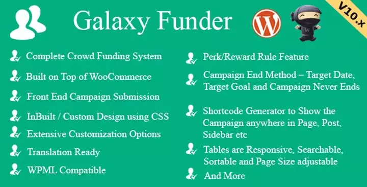 Financiador Galaxy para WordPress