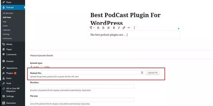 Podcast de WordPress