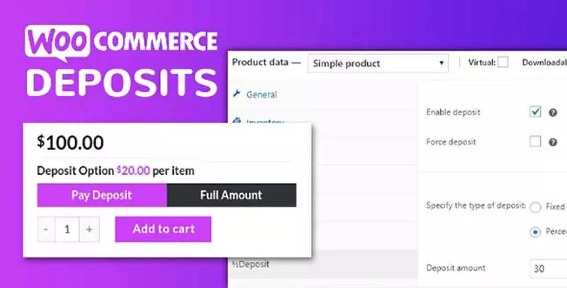 WooCommerce deposita pagamenti parziali