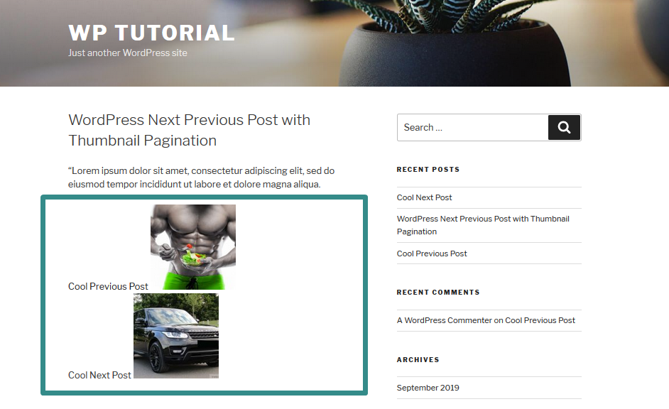 Come creare WordPress Next Previous Post con l'impaginazione delle miniature