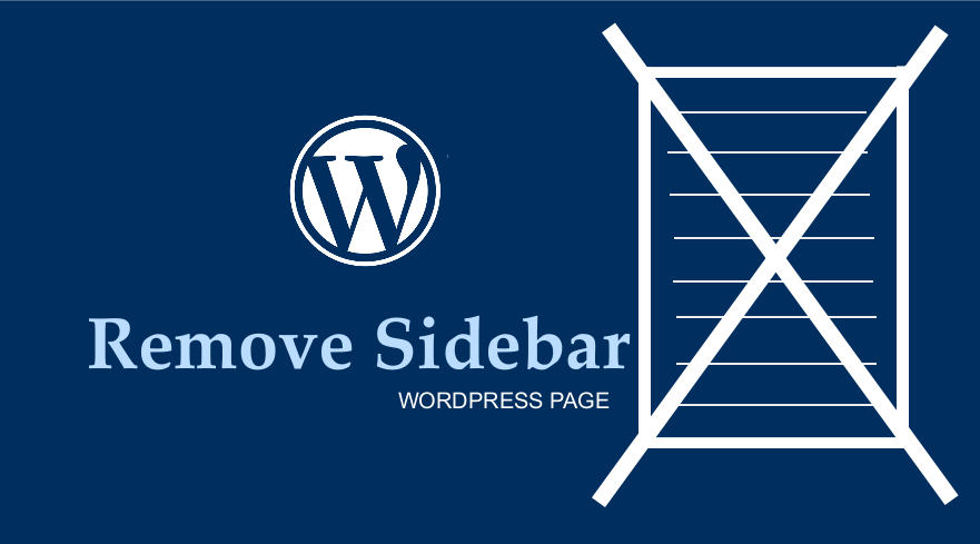 come rimuovere la barra laterale dalla pagina di wordpress