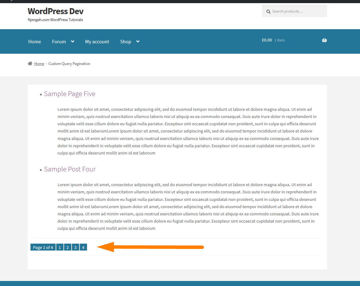 Come creare un'impaginazione di query personalizzata in WordPress