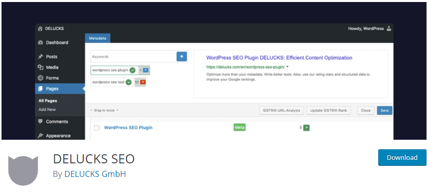 DELUCKS SEO cel mai bun plugin WordPress SEO
