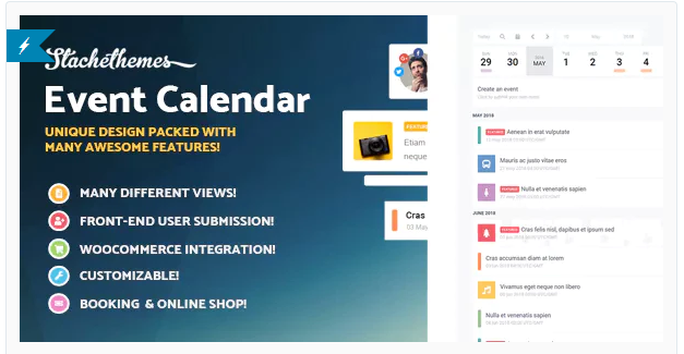 Calendarul evenimentelor Stachethemes