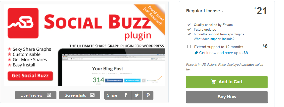 Plugin WordPress Buzz social