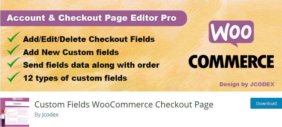 صفحة الخروج من الحقول المخصصة WooCommerce