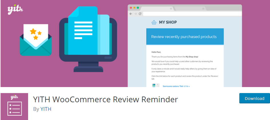 Przypomnienie o recenzji YITH WooCommerce